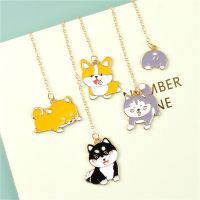 Kawii Metal Chain Pendant Bookmark Cartoon Dog Journal Notebook Boy Girl School Office Book Clip Cute Stationery Gift Supply