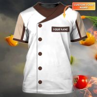 Chef life shirt Summer Mens t shirt Personalized Name Master chef 3D printed Unisex Tshirt Bakery Chef Casual T-shirt DW60
