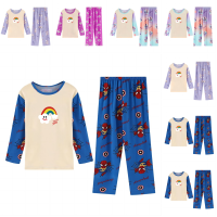 Pyjamas Cartoon Kids Polyester Pyjamas Cartoon Unisex Kids Pajamas Nighties Dress Pyjamas Sleepwear Pajamas for Boys