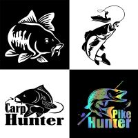 【CC】 Go Fishing Car Sticker Carp Vinyl Decal Stickers on Window Glue Decals