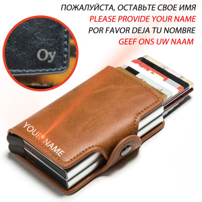 Rfid Blocking Men Bank Credit Card Holder Protection Smart Wallets Metal Aluminum Business Bank Card Case Creditcard Cardholder