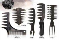 Beard Comb Men Retro Slicked Back Hair Style Tool Right Angel Texture Double Side Pomade Modeling E150