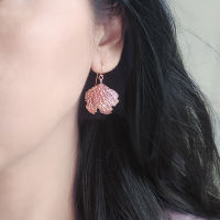 Aztique ต่างหูเงินแท้ ต่างหูปะการัง Coral Earrings Gift Jewelry handmade ต่างหู vs