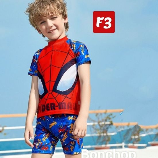 Đồ bơi bé trai hình siêu nhân nhện 10-40kg - ảnh sản phẩm 1