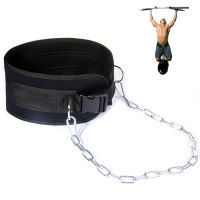 Dip เข็มขัด Chain Gym เข็มขัดสำหรับยกน้ำหนัก Pull-Up Squat Back Muscle Training Crossfit เพาะกายเอว Support Protector