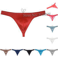 Mens Shiny Swim Thong Elastic Smooth Swim กางเกงว่ายน้ํา G-string Thong Swimwear