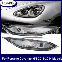 หวังสีขาวประเภทด้านหน้า Fender Light สำหรับ Porsche Cayenne 958 2011 2012 2013 2014 Turn Singal Light Marker Light โคมไฟ