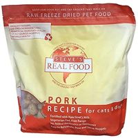 อาหารสุนัข / แมวอบแห้ง Steves Real Food Freeze-Dried Raw Nuggets Pork Recipe 1.25lb