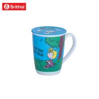 Srithai Melamine ชุดถ้วยหู+ฝา เมลามีน ลาย Snoopy bam bam CL 352-3 ขนาด 3 นิ้ว