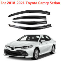 Rain Guards หน้าต่างประตู Visor Weather Shield Wind Deflector Sun Shade กันสาด Shelter สำหรับ Toyota Camry 2018 2019 2020 2021ซีดาน