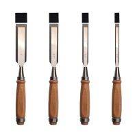 Professional wood chisel tool set chrome vanadium steel chisel woodworking tools 4 pieces (1/4 1/2 3/4 1 inch)