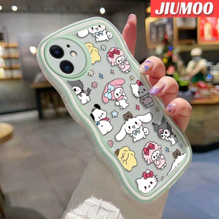 jiumoo-เคสสำหรับ-infinix-smart-4-x653-4c-อัจฉริยะเคสการ์ตูน-sanrio-family-hello-kitty-แฟชั่นที่สร้างสรรค์เป็นลอนเคสโทรศัพท์โปร่งใสเลนส์กล้องถ่ายรูปเคสกันกระแทกป้องกันซิลิโคนอ่อนชัดเจน