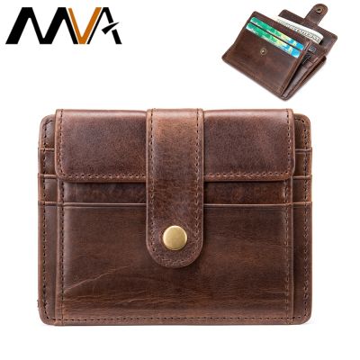 （Layor wallet）  MVA Minimalist Wallets Card Wallet With ID Window Ultra Slim Wallets For Men Genuine Leather Credit Card Holder For Men Business