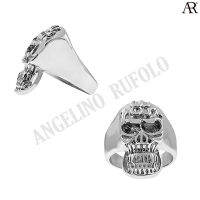 ANGELINO RUFOLO Ring ดีไซน์ Demon แหวนผู้ชาย Stainless Steel 316L(สแตนเลสสตีล)คุณภาพเยี่ยม สีเงิน