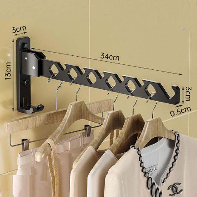 clothes-drying-rack-adjustable-angle-clothes-hanger-wall-mounted-coat-dryer-collapsible-clothing-organizer-large-loading-bearing