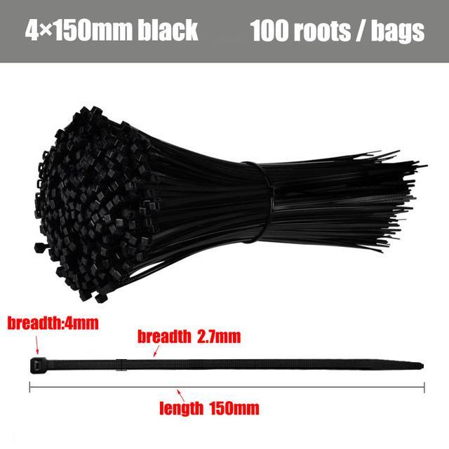 self-locking-plastic-nylon-tie-100-pcs-black-5x300cable-tie-fastening-ring3x200-cable-tie-zip-wraps-strap-nylon-cable-tie-set