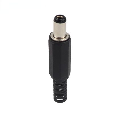 DC Power Plug 5.5 X 2.1 Mm For Welding Line Black DC Power Male Plug Jack Adapter Cables Converters