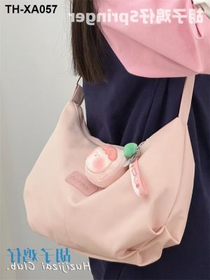 Korean ins style large capacity single shoulder bag female college simple all-match dumpling girl student Messenger