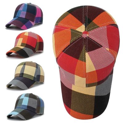 หมวกกันแดดแฟชั่น IDMU94789สำหรับฤดูใบไม้ผลิฤดูร้อนผู้ชายผู้หญิงหมวกแก๊ปหมวกลายสก๊อตหมวกเบสบอล