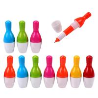 Cute Retractable Pens 10pcs Telescopic Bowling Ball Ballpoint Pen Mini Pen Kawaii Cool Pens Set Stationery Gel Ink Office Pens