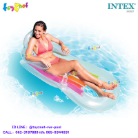 Intex  แพยาง เป่าลม แพมีพนักพิง คิงคูลเล้าน์จ สีเงิน 1.60x0.85 ม. รุ่น 58802