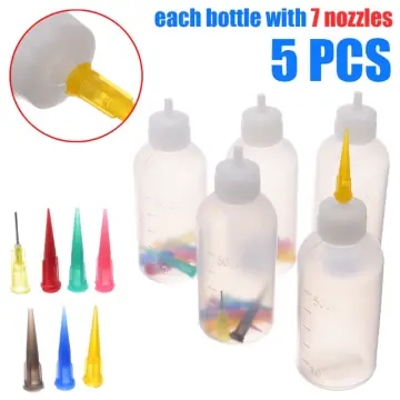 12 Pack 4 Ounce Plastic Squeeze Dispensing Bottles With Black Twist Cap  Open/Close Nozzle - Good For Crafts Art Glue