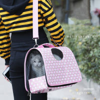 Outdoor Portable Dog Cat Shoulder Bag Breathable Cartoon Cat Handbag Foldable Travel Dog Carrier Travel Space Bag Messenger