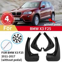 แผ่นกันโคลน2017สำหรับรถ BMW X3บังโคลน2011 2012 2013 2014 2015 2016แผ่นบังโคลนหน้าบังโคลนหลังกันชนอุปกรณ์เสริมรถยนต์ป้องกันการกระเด็น