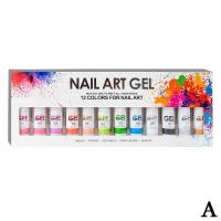 12 pcs nail gluesset 8ml Nail Art Line Gels Polish Kit For French UV Painting Drawing Acrylic