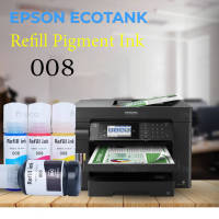 หมึกเติม 008 Refill Pigment Ink เทียบ สำหรับ Epson Ecotank L6460/ L6490/ L6550/ L6570/ L6580/ L11160/ L15150/ L15160