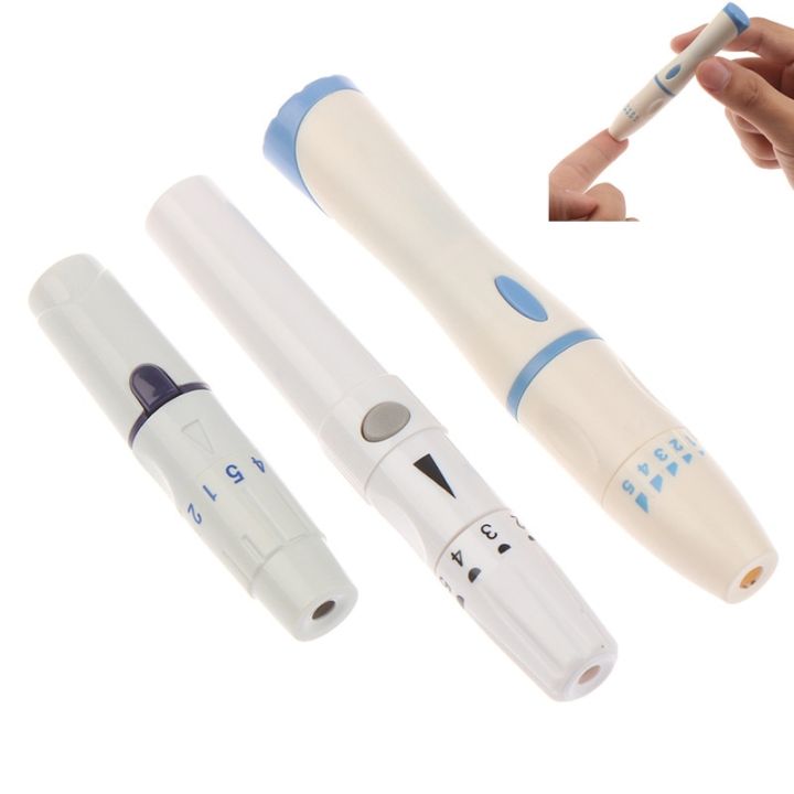 in-demand-1pcs-ปากกา-lancet-เครื่องวัดน้ำตาลในเลือดสำหรับผู้ป่วยโรคเบาหวานเลือดรวบรวม5ปรับความลึก-blood-sampling-กลูโคสปากกาทดสอบ