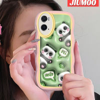 เคส JIUMOO สำหรับ OPPO A76 A96 A36 3D การ์ตูนน่ารักแพนด้าดีไซน์ใหม่โคโลเลดขอบคลื่นนุ่มเคสมือถือกันกระแทกแบบใสเก๋ไก๋เคสซิลิกาเจลโปร่งใสลายกล้องถ่ายรูปฝาครอบป้องกัน