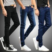 CODhuanglan212 Size 27-36 Men Jeans Spring Summer Autumn Fashion Casual Vintage Washed Slim Fit Skinny Straight Stretch Long Denim Pants Black Blue