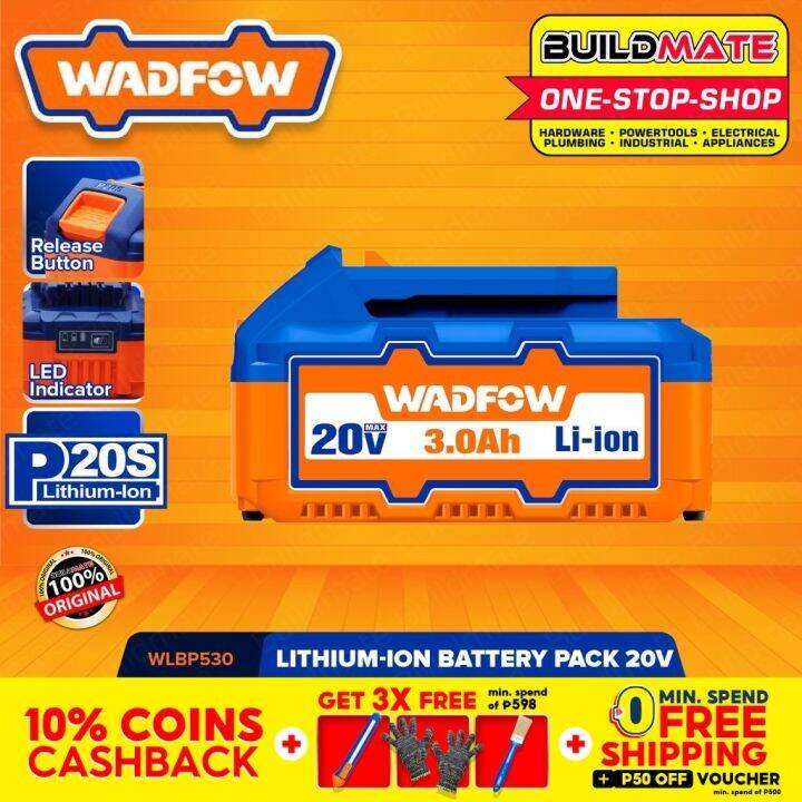 Wadfow Lithium Ion Battery Pack V Ah Wlbp Buildmate Wht Lazada Ph