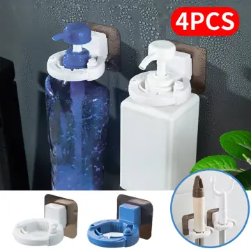 4pcs Wall Mounted Bottle Holder For Bathroom, No Drilling Shower Gel Shampoo  Shelf