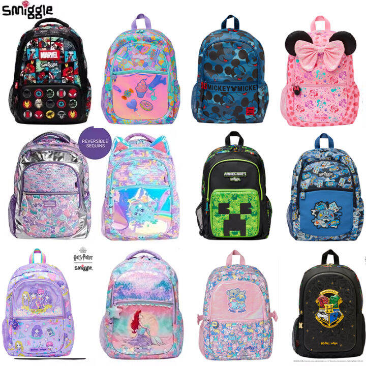 Smiggle Classic Backpack girl and boy School bags for Primary Kids | Lazada