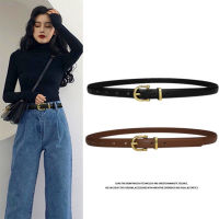 Retro Jeans Belts Fashionable Belt Accessories Simple Thin Belts For Ladies Alloy Pin Buckle Belts Leather Belts For Women