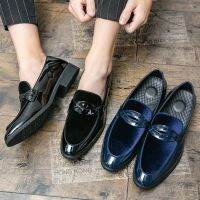 Mens Leather Shoes, Casual Trendy Shoes, Inner Heightening, Pointed, Korean Style, Foot Covering, Bright Face, Mens Shoes