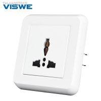 ❣♚▧  VISWE universal 3 pin Power Socket With Iron Plate and Iron Claw PC flame retardant Panel 110-250V Wall Electrical sockets16A