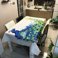 【2023】Pea Feather Pattern Tablecloth Waterproof Oilproof Living Room Placemat ผ้าปูโต๊ะร้านอาหารงานแต่งงาน Decor Nappe De Table