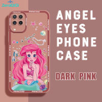 ZeroQiQi เคสโทรศัพท์สำหรับ Samsung Galaxy M21 Samsung M22เคสโทรศัพท์มือถือยางเคสนิ่มใส่โทรศัพท์เจ้าหญิงเงือกน้อยคลุมทั้งหมดใหม่เคสกันกระแทกดีไซน์ป้องกันกล้อง