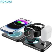 3 In 1 Magnetic Wireless Charger 15W Fast Foldable Charging Station For iPhone 14/13/12/11/XS/X/8 Apple Watch Series AirPods Pro