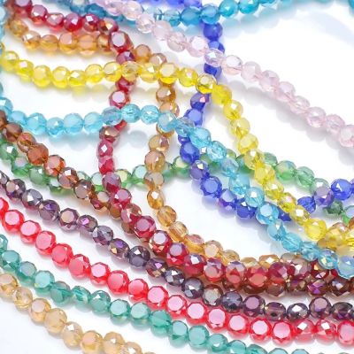 6mm 100pcs Plating Solid Color Frosted Crystal Loose Beads for Earring Making