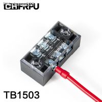 1PCS TB1503 Dual Row Barrier Screw Terminal Block Strip Wire Connector Fixed Wiring Board 600V 15A