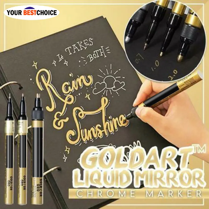 YBC Liquid Mirror Chrome Marker Chalkboard Labels Paint Markers for Cards  Writing Signature Painting Pens (1PCS)