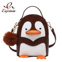 Cute Cartoon Penguin Design Purses and Handbags for Women Fashion Girls Crossbody Bag Leather Female Shoulder Bag High Quality