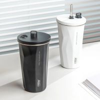 【jw】✤►⊙  Cup with Lid Mug Cold Drink Bottle Thermal Tumbler Flasks