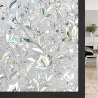 Wide 45cm Window Privacy Film Vinyl Stained Glass Decals Static Cling Non-Adhesive Stickers