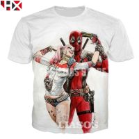 เสื้อยืด Deadpool พิมพ์ลาย3D สำหรับฤดูร้อนเสื้อแขนสั้นเด็กแนว