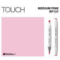 TOUCH TWIN BRUSH MARKER RP137 (MEDIUM PINK) / มาร์คเกอร์หัวพู่กัน-หัวตัดขนาดกลาง รหัส RP137 (MEDIUM PINK)